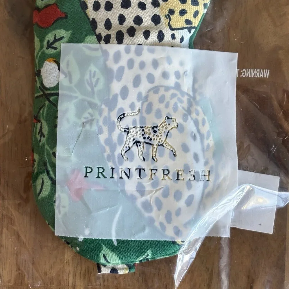 Print‎ Fresh Eye Mask in Bagheera ONE SIZE Green Multicolor Animal Print SPA NEW